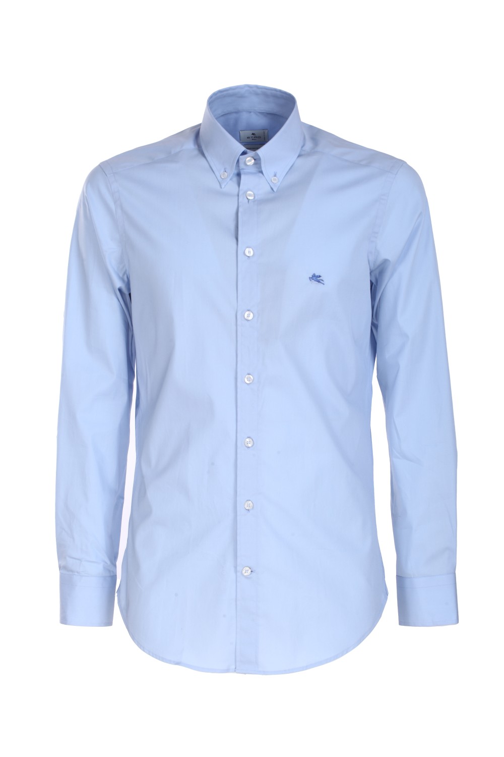 shop ETRO  Camicia: Etro camicia in cotone elasticizzato.
Slim fit.
Colletto button down.
Bottoni in madreperla blu.
Interno dei polsini e del colletto con micro loghi a contrasto.
Composizione: 96% cotone 4% elastan.
Made in Italy.. 1K964 8281-0250 number 8485904